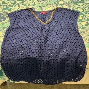 Lilly Pulitzer for Target Navy Eyelet Cover Up 2X